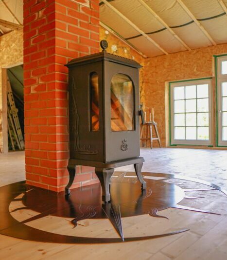 ahjuplekk, kaminaplekk, käsigraveeritud erilahendus disain, fireplace floorplate
